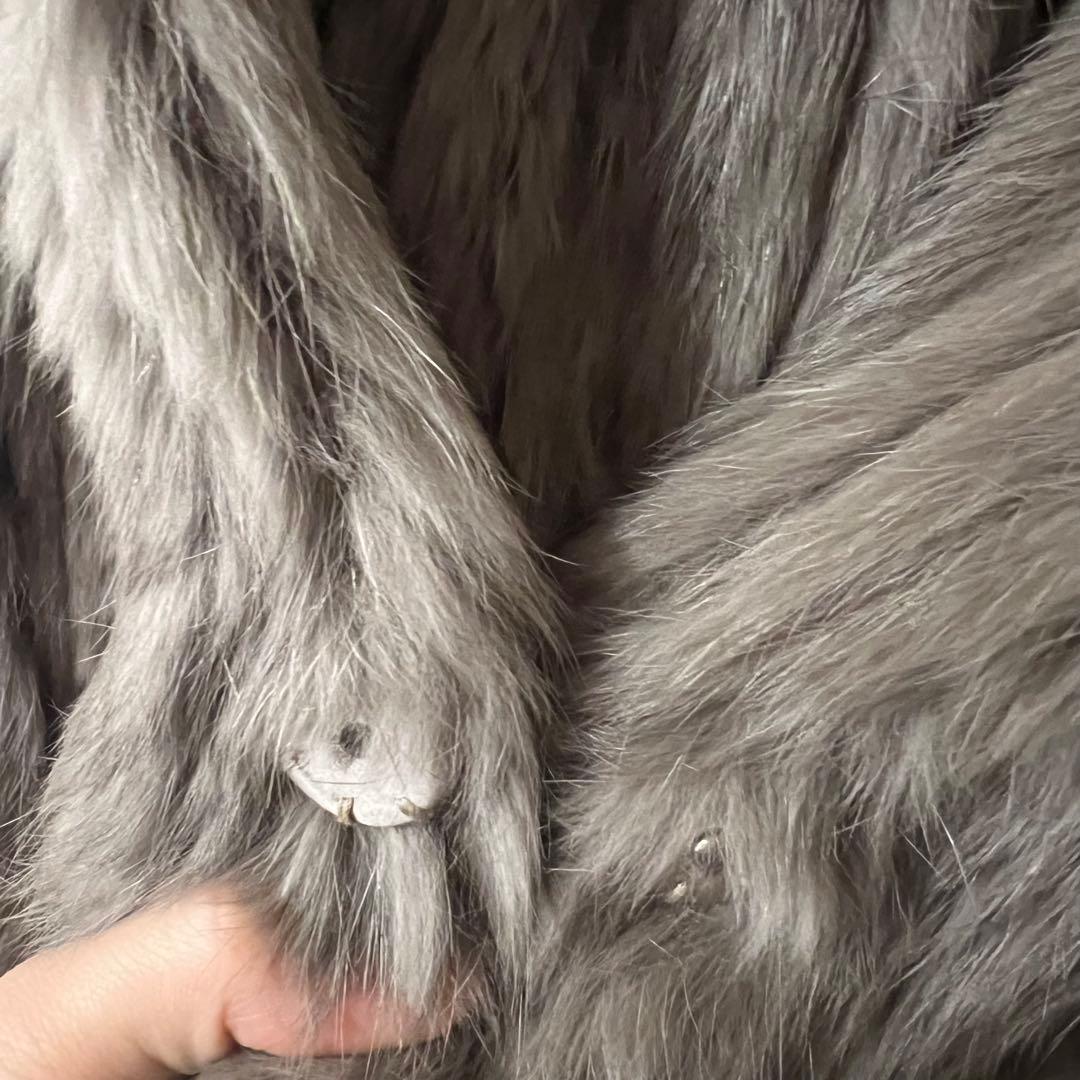 モンクレール 2way ダウンジャケット ベストジレ ラビットファー グレージュ