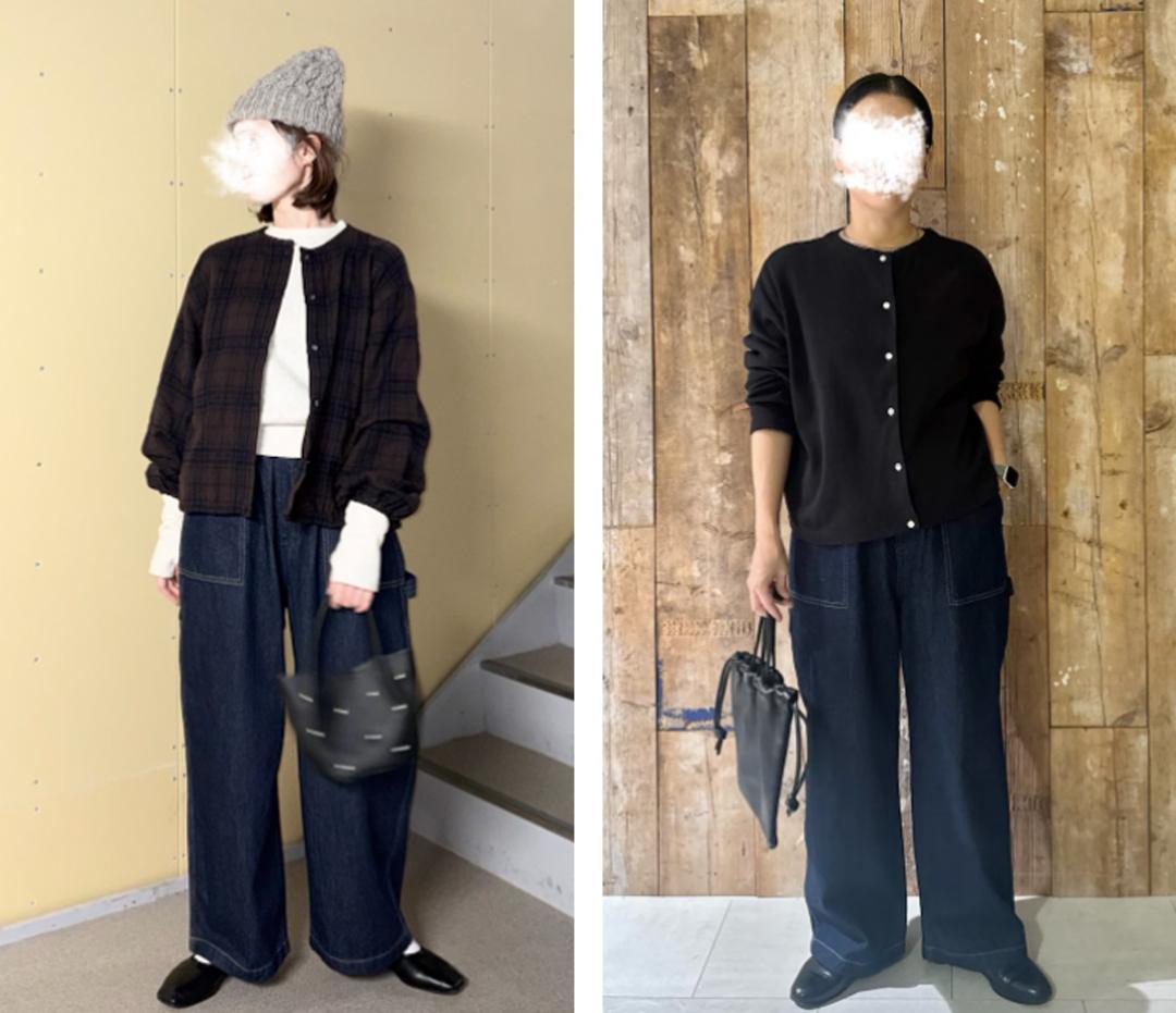 美品 2025ss かぐれ コットンリネンデニムペインターパンツ