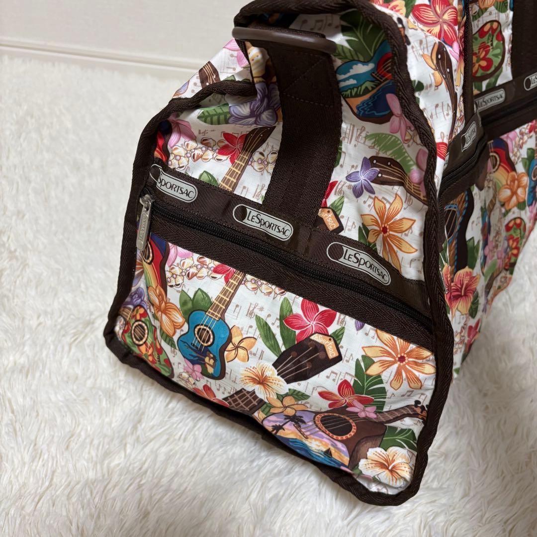 ハワイ限定 レスポートサック ボストンバッグ ウクレレ柄