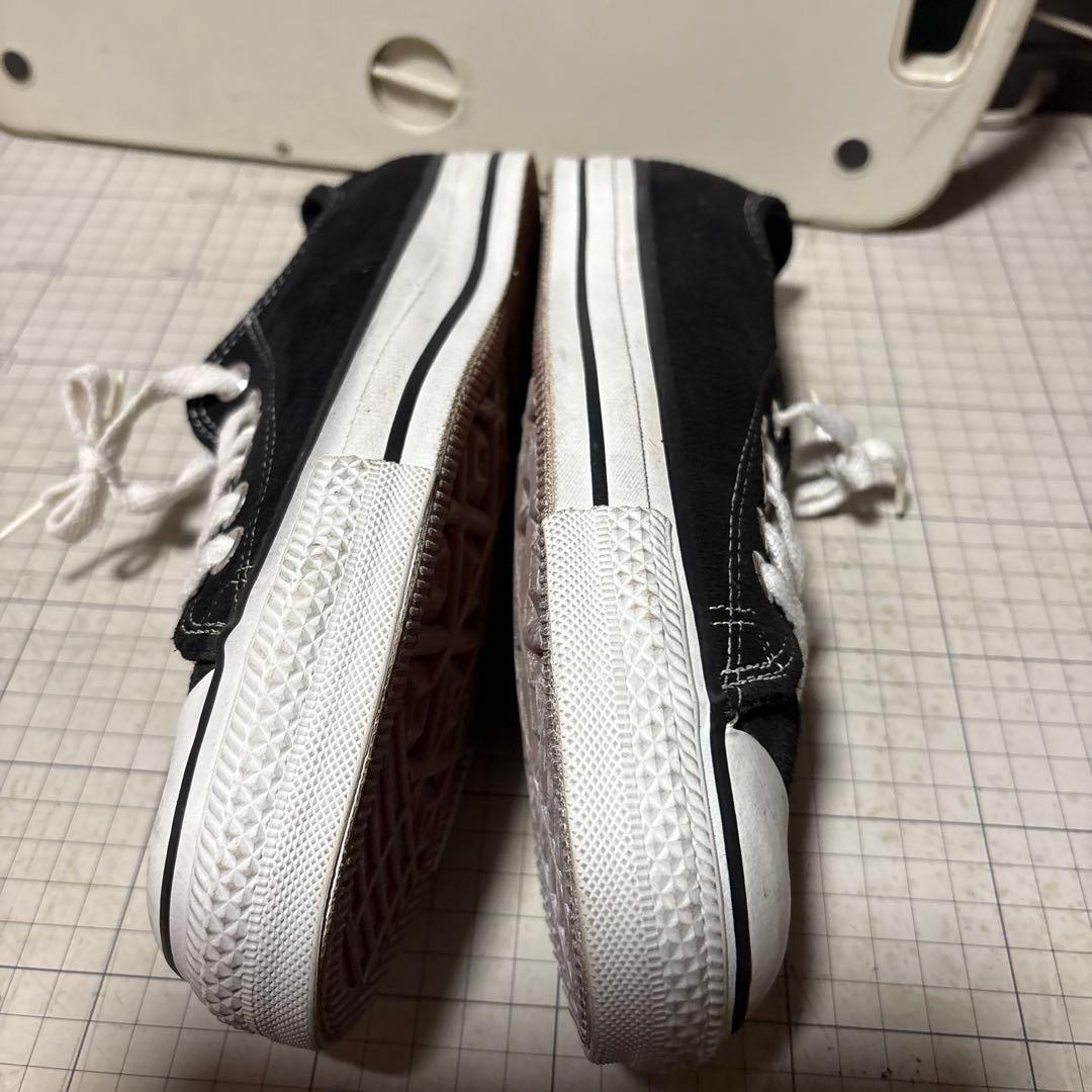 オールスター　コンバース　ビンテージ ブラック スエード ローカット