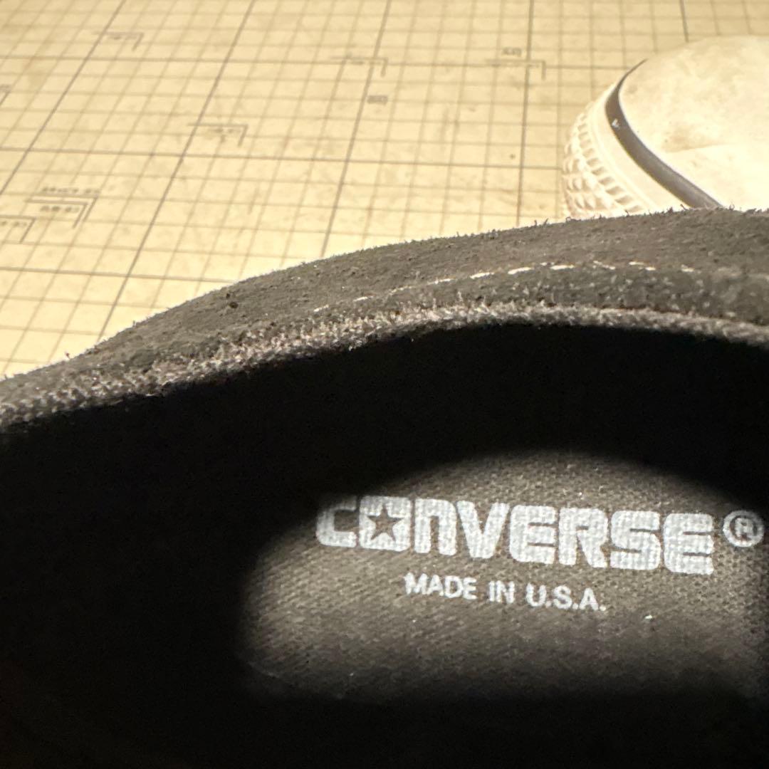 オールスター　コンバース　ビンテージ ブラック スエード ローカット