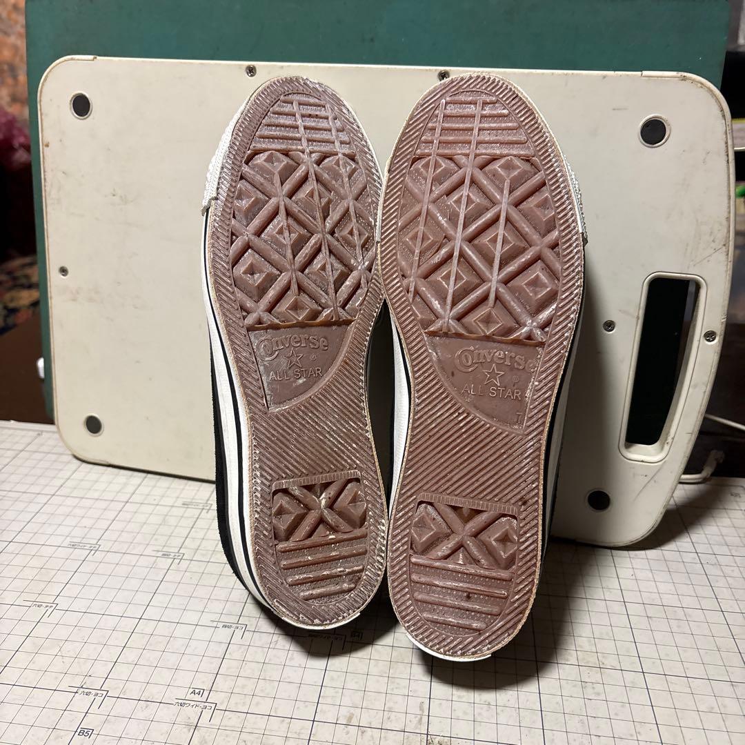 オールスター　コンバース　ビンテージ ブラック スエード ローカット