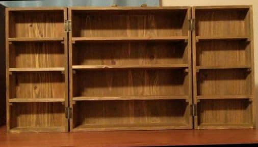 新品　アンティークウッドディスプレイトランクボックス　マルシェディスプレイです。