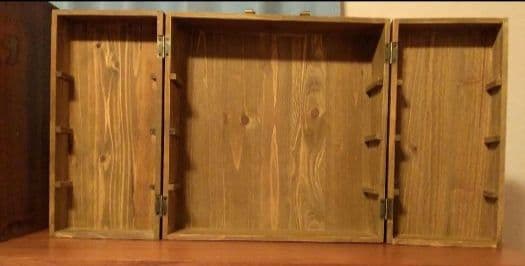 新品　アンティークウッドディスプレイトランクボックス　マルシェディスプレイです。