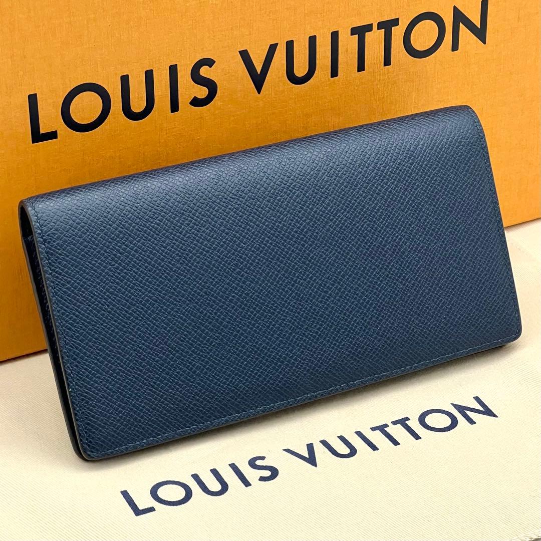 ★超極美品★ルイヴィトン　札入れ　タイガ　ポルトフォイユ　ロン　ネイビー　長財布