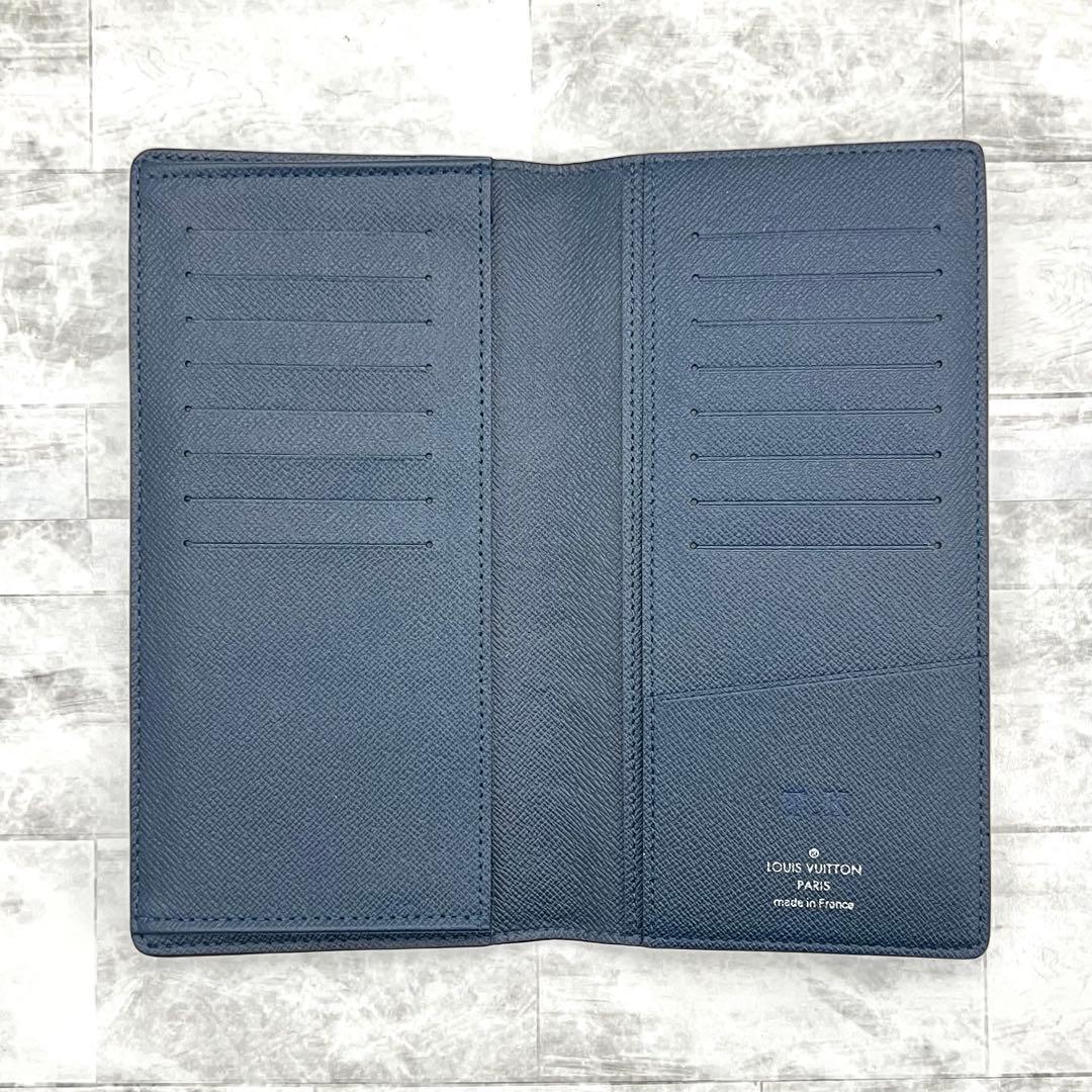 ★超極美品★ルイヴィトン　札入れ　タイガ　ポルトフォイユ　ロン　ネイビー　長財布