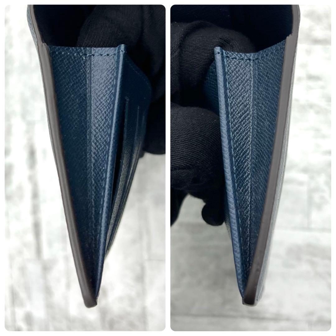 ★超極美品★ルイヴィトン　札入れ　タイガ　ポルトフォイユ　ロン　ネイビー　長財布