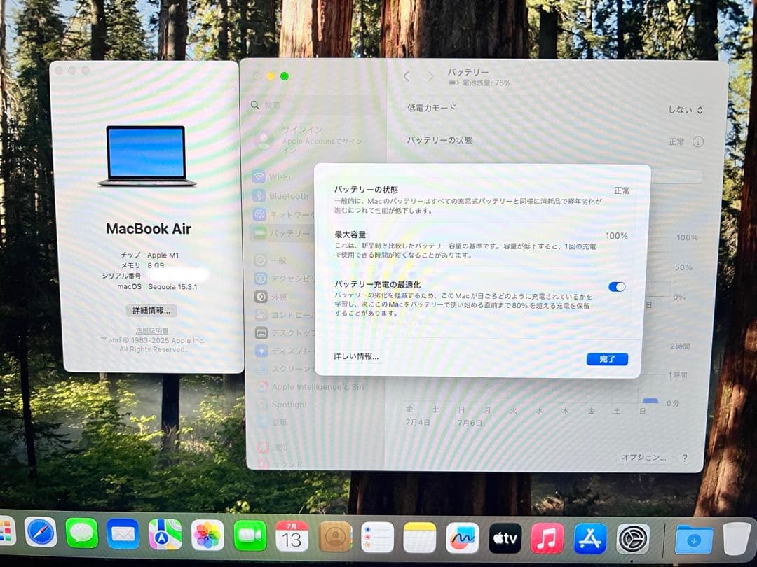 【ほぼ未使用】 Apple M1 13インチ MacBook Air 256GB