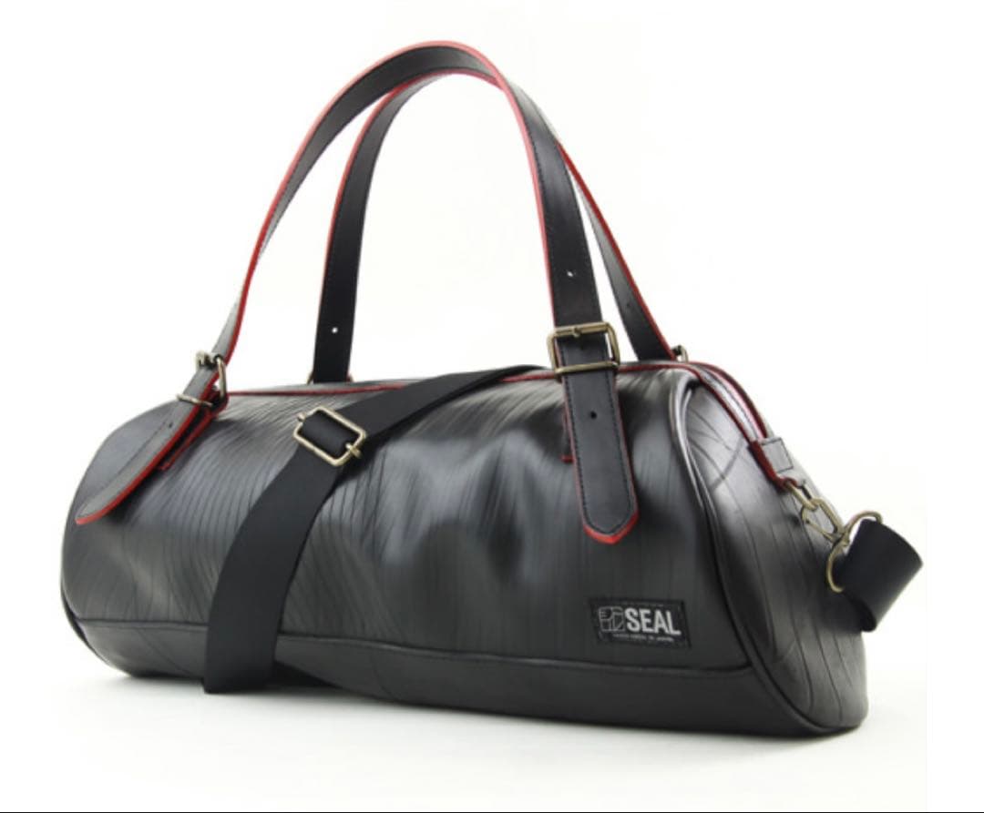 SEAL ボストンバッグ タイヤ レッド防水モデル おまけ ショルダーパッド