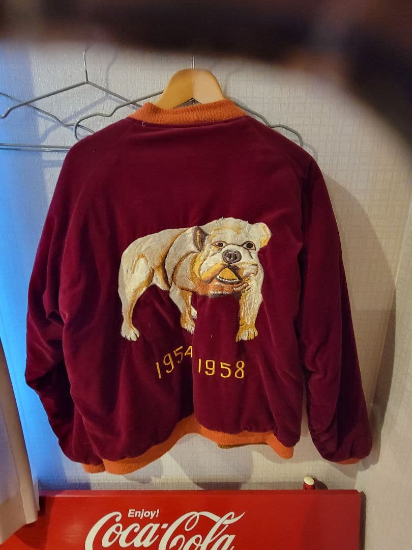 港商 ブルドッグ スカジャン 別珍東洋エンタープライズ　特大