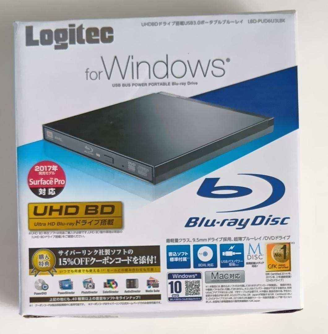 ロジテック Blu-ray ブルーレイ外付けドライブ LBD-PUD6U3LBK