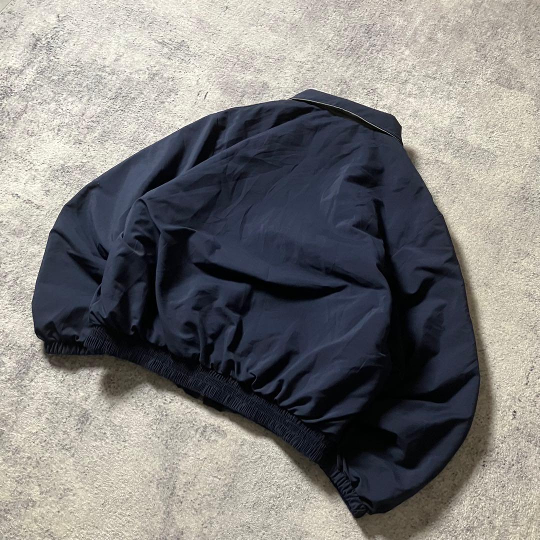 90sKingLouieUSA製中綿キルティングワークジャケット企業刺繍ネイビー