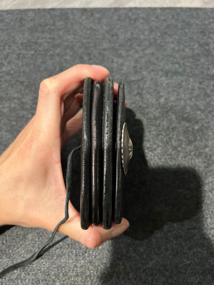 ゴローズ　角型小銭入れ　ブラック tady&king ローズ　K18 チャーム