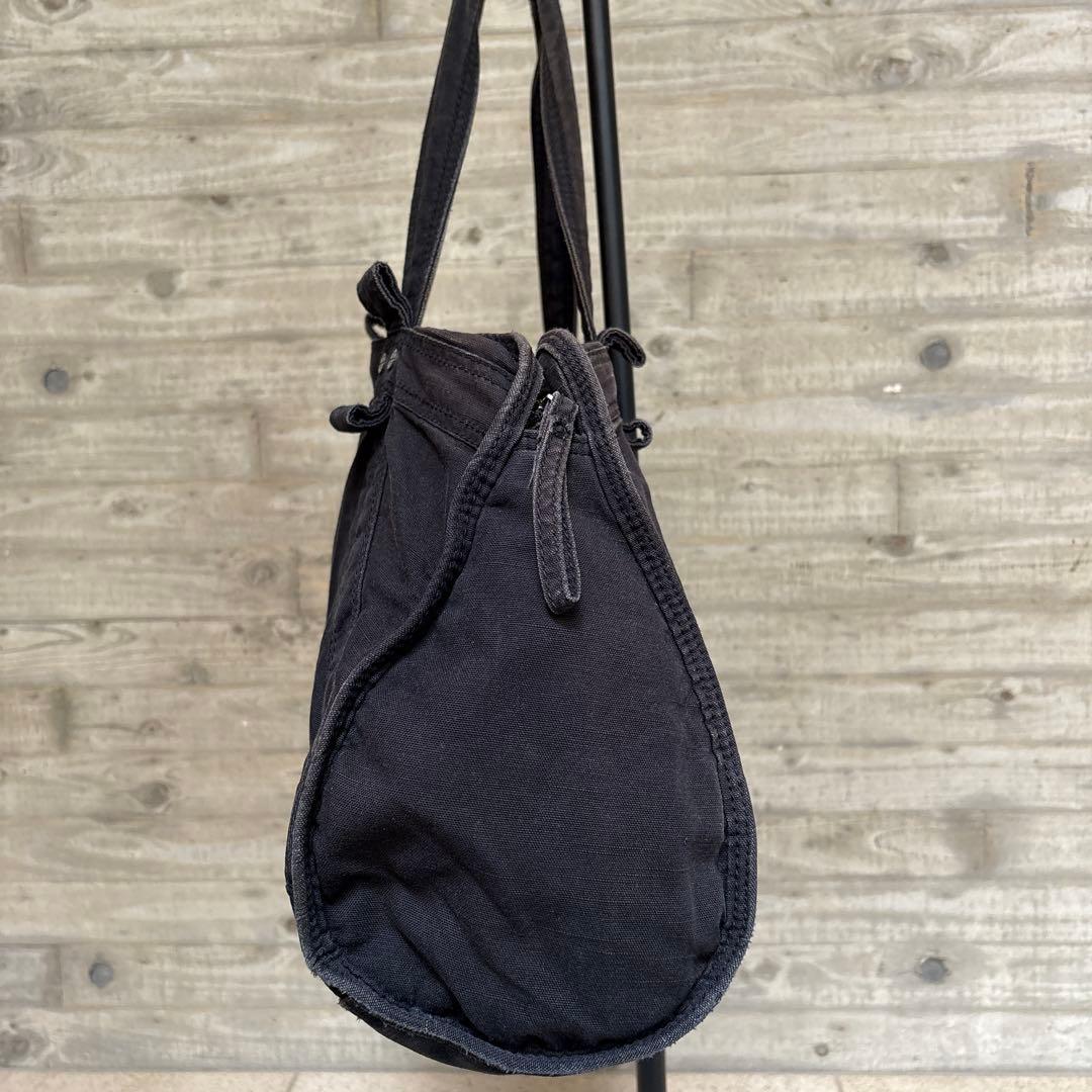 DIESEL ハンドバック トートバック　 メタルロゴ　黒