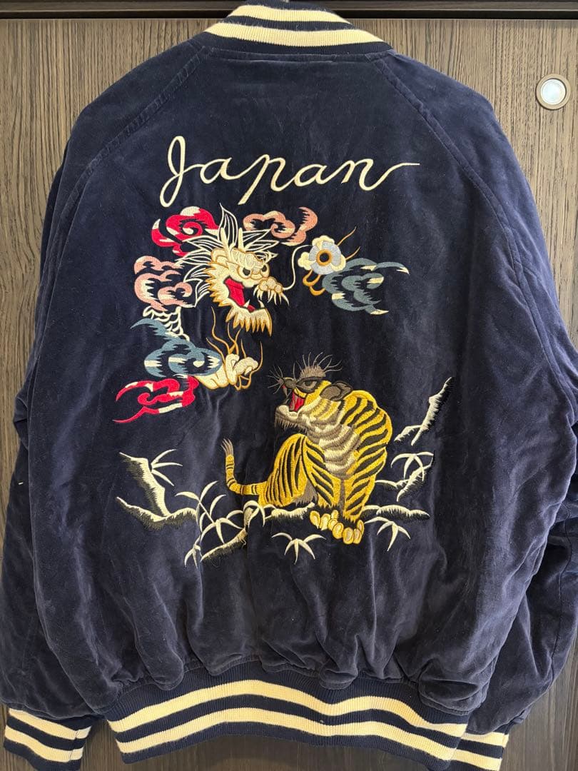 値下げ　High Spirits スカジャン ネイビー　別珍