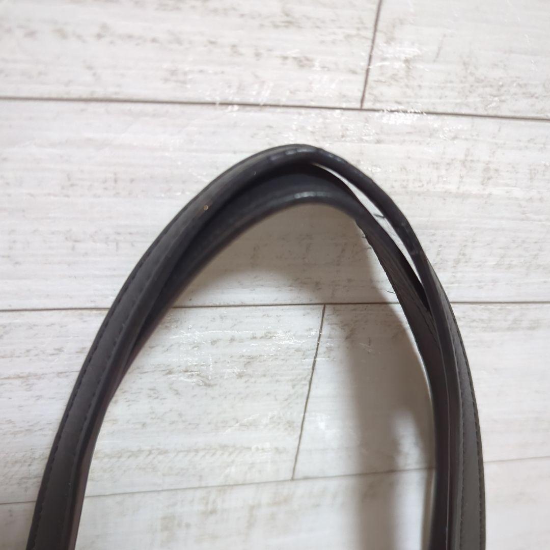 【COACH】本革レザートートバッグ/エンボス加工ロゴ/黒/肩掛け可/A4収納可