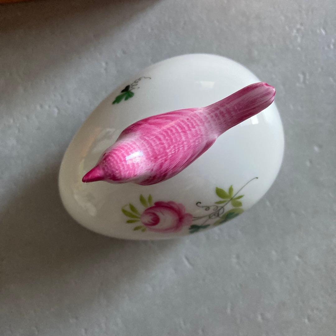 ヘレンド HEREND ウィーンの薔薇 ボンボニエール 鳥型蓋付き小物入れ