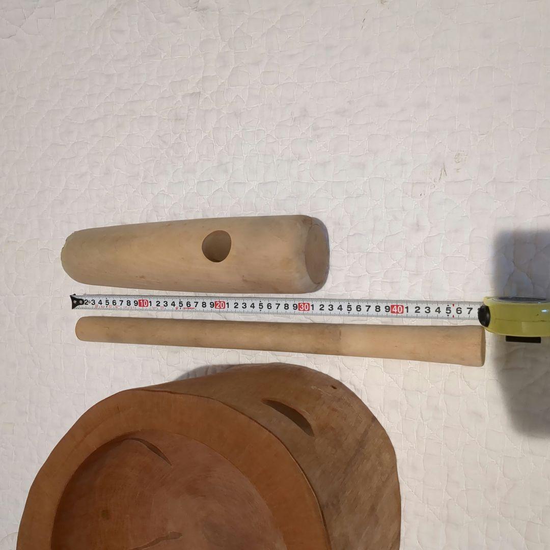 木製 臼・杵 セット 直径30cm