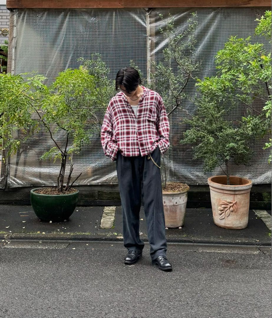 40's ~ 50's Towncraft オンブレチェック レーヨン シャツ