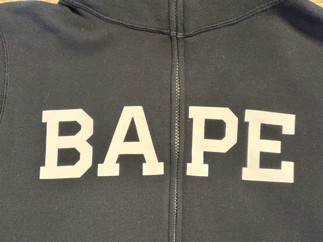 BAPE ジップアップパーカー ブラック