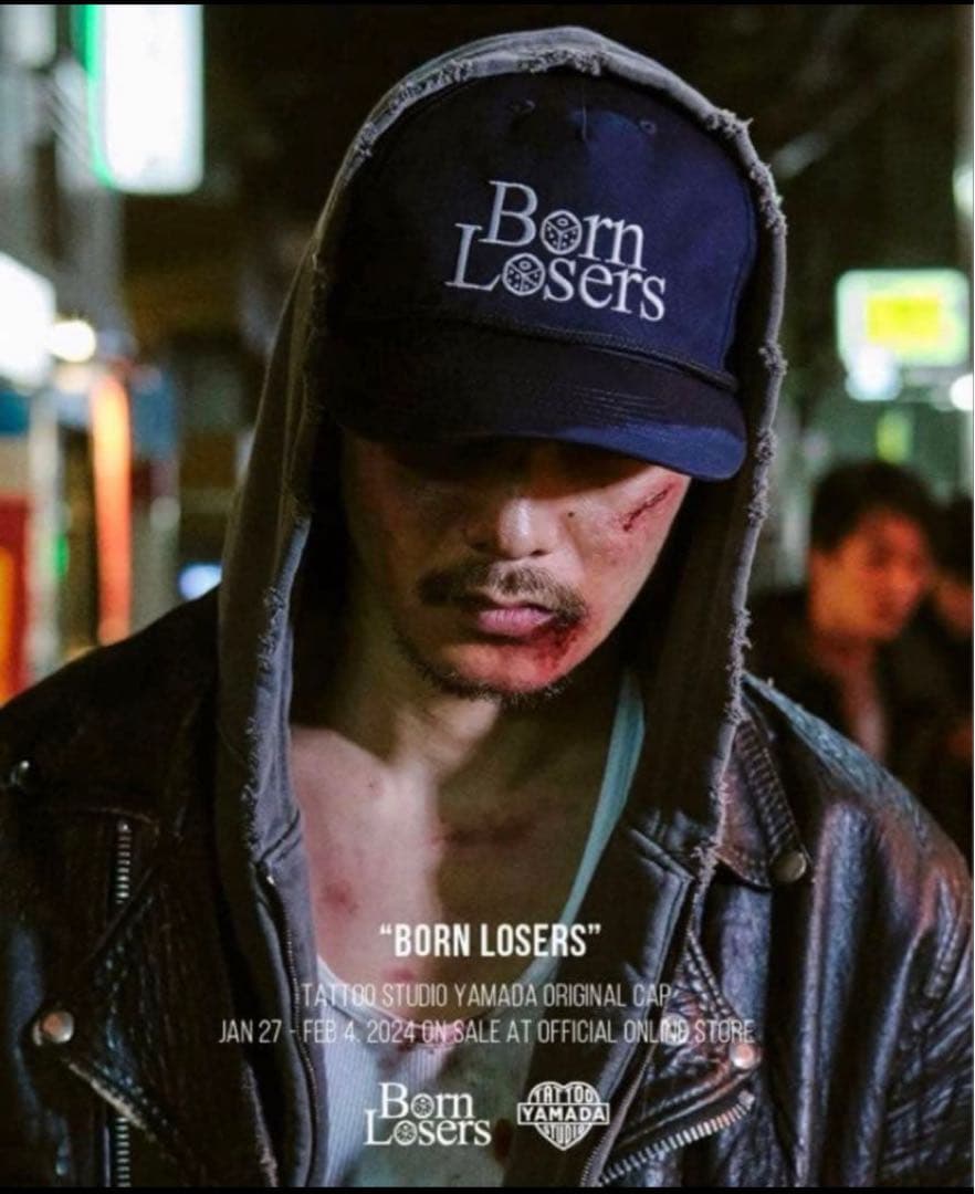 山田蓮TATTOO STUDIO YAMADA Born Losers キャップ