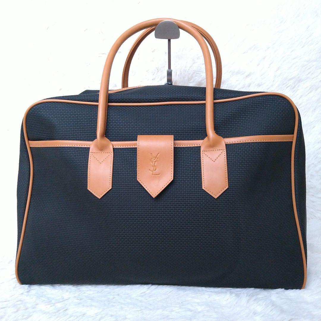 イヴサンローラン ボストンバッグ 大容量 男女兼用 ブラック