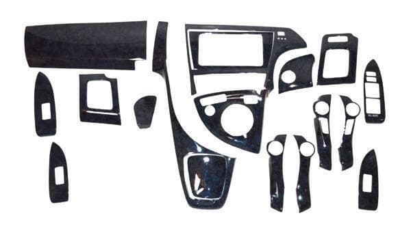 ZVW30系 プリウス 3D　インテリアパネル 19Pセット 黒木目調