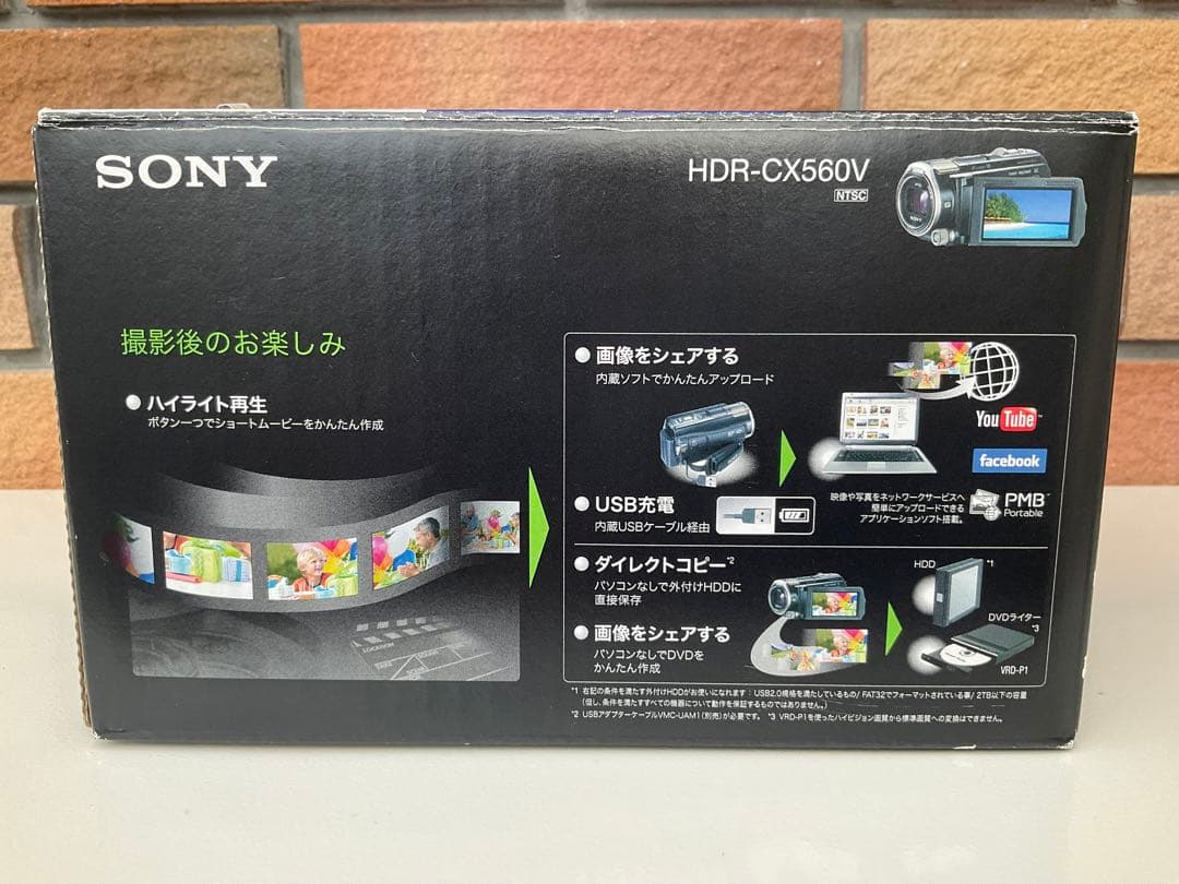 SONY HDR-CX560V ビデオカメラ 本体　付属品・箱あり