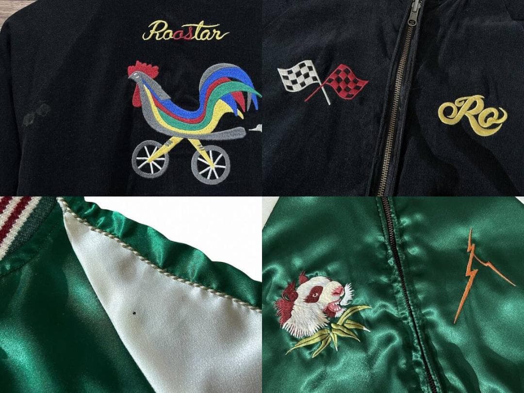 専用　ROTAR ローター パンダ ニワトリ 稲妻 リバーシブル スカジャン