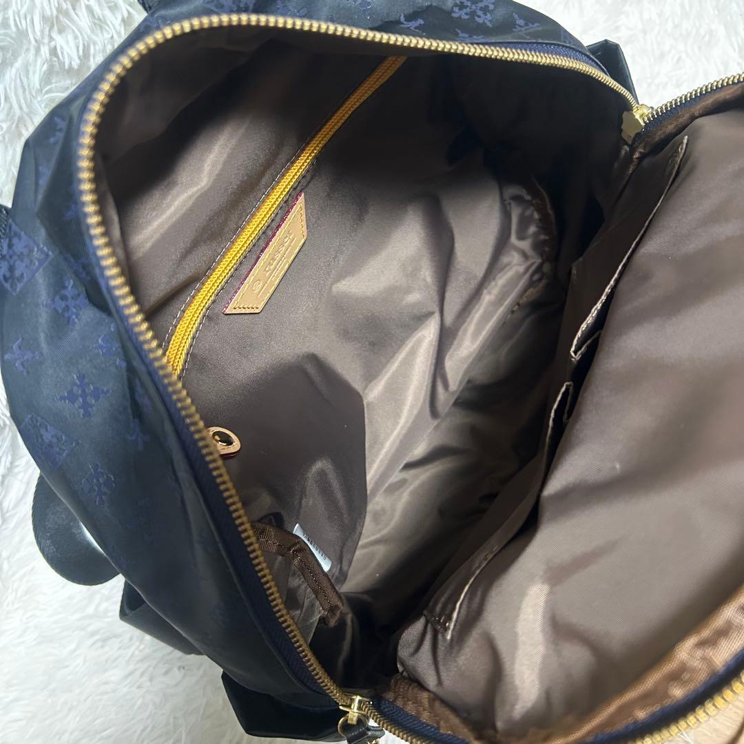 ★未使用級★russetネイビー モノグラム総柄リュック