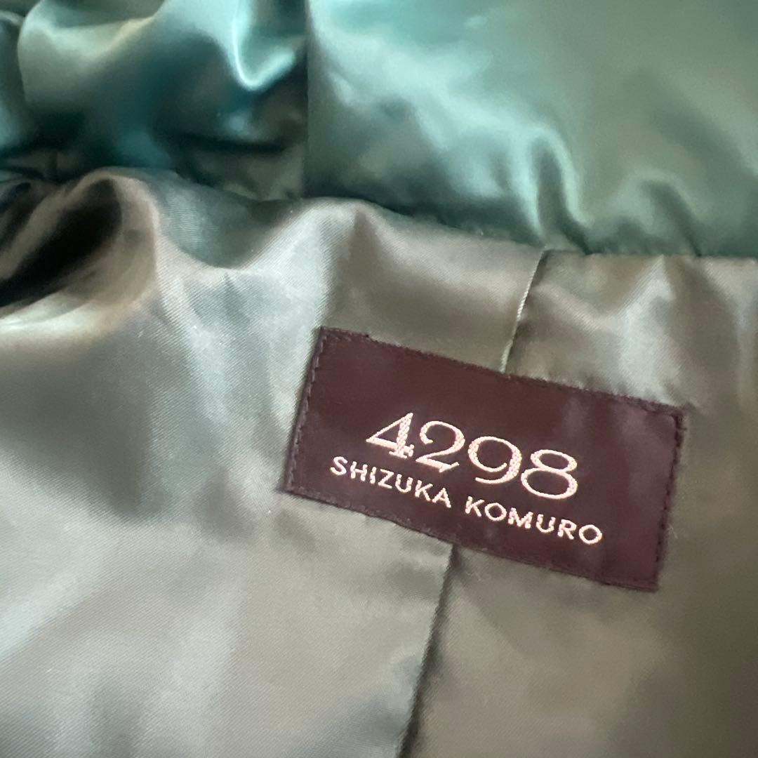 ダークグリーン ロング丈ダウンジャケットコート