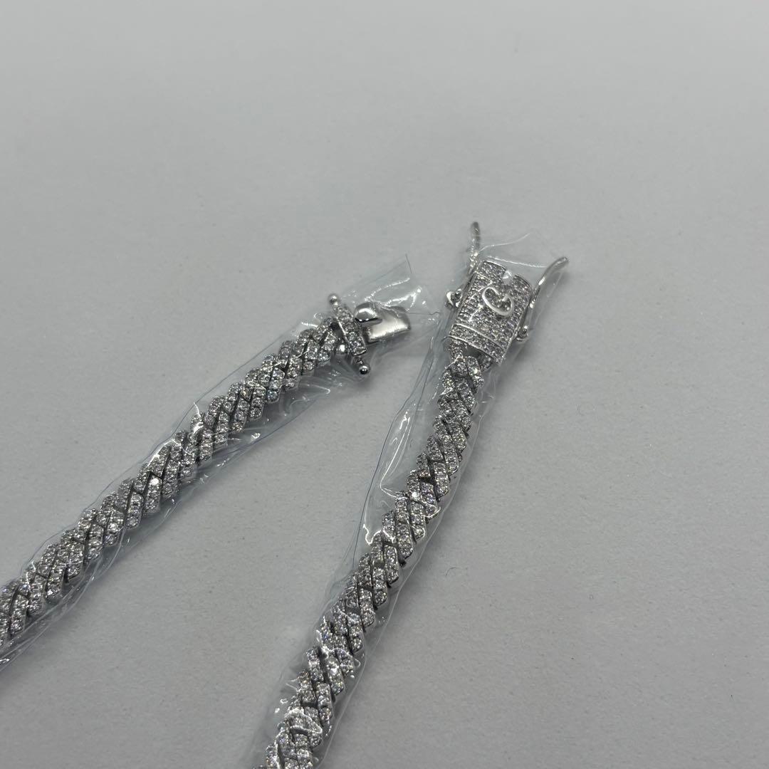 新品 Glitter Iced Out Prong Chain 【5mm】