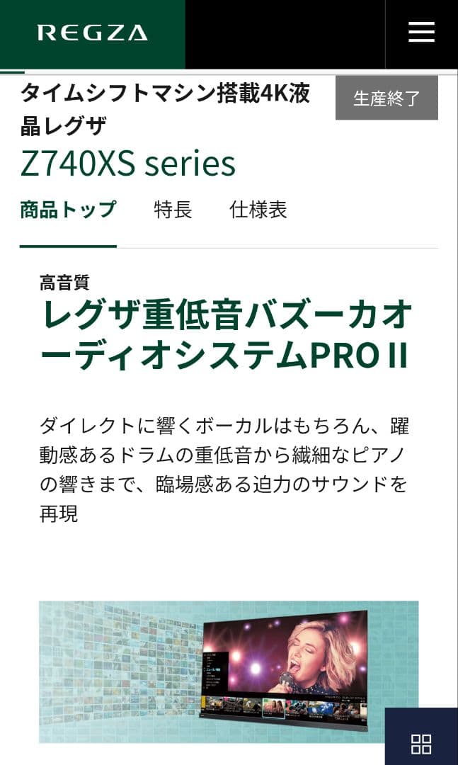 REGZA レクザ 65インチ 65Z740XS 4K液晶テレビ 東芝
