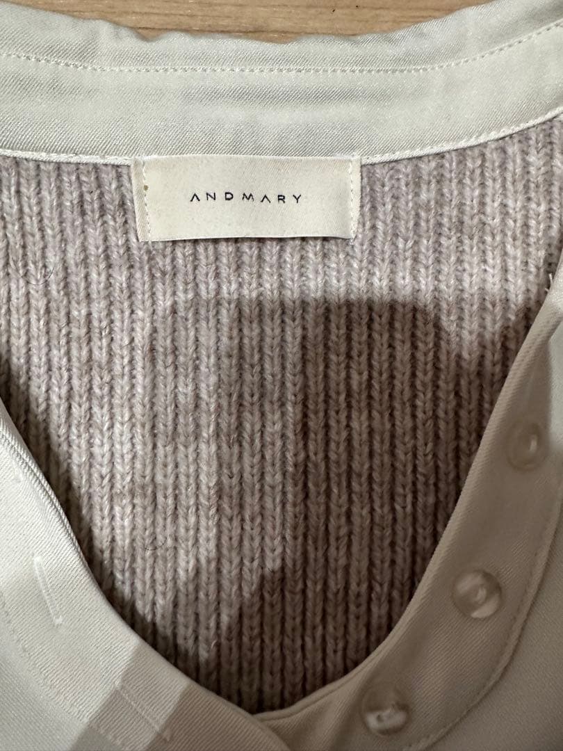 andmary Demi knit mini dress ワンピース