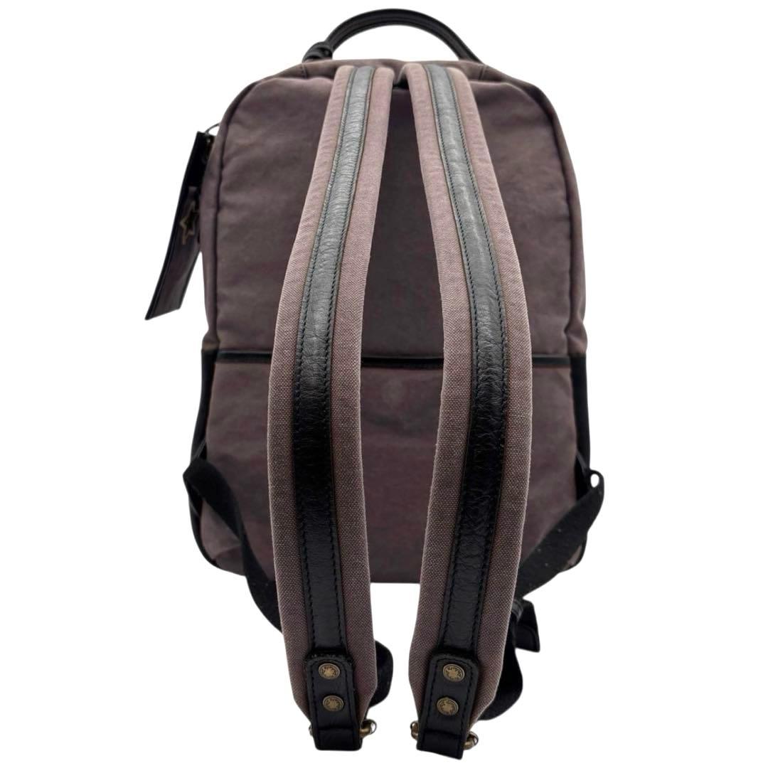 美品◎ダコタ ボイジャー A4可 リュック ワッペン キャンバス レザー 男女可