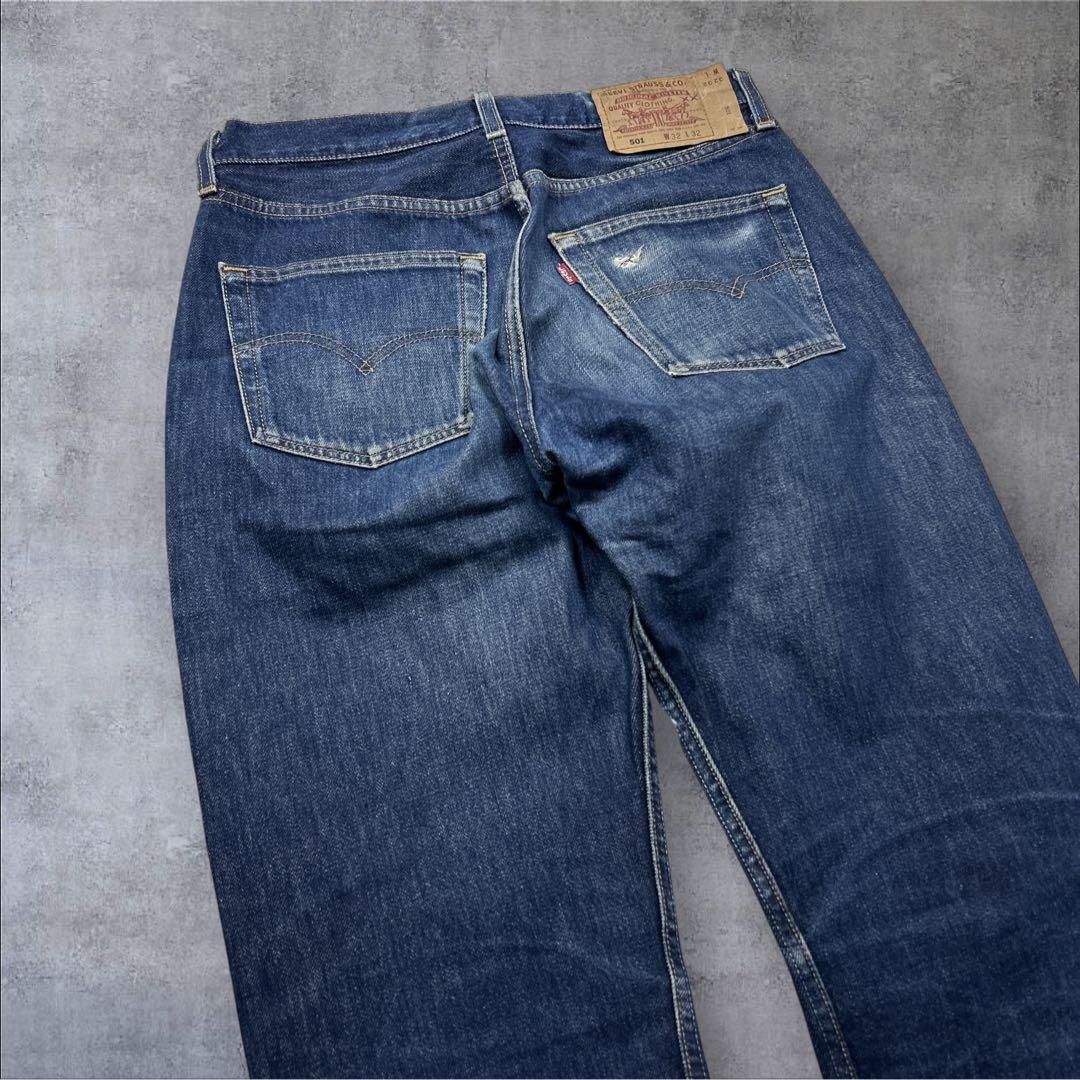 90s-00s 最終期 リーバイス 501 USA製 濃紺 ボタン裏553