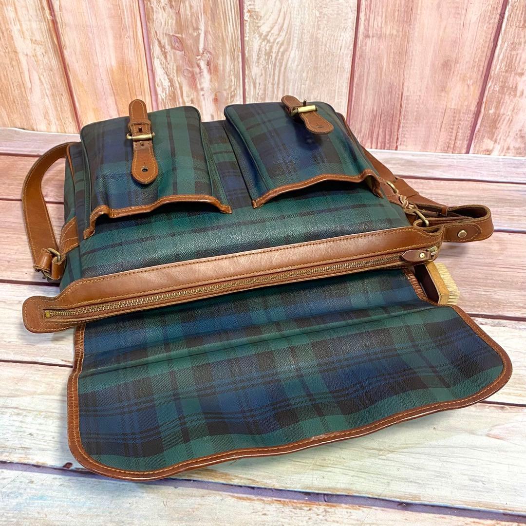 ポロラルフローレン　メッセンジャーバッグ　ショルダーバッグ　斜め掛け　チェック柄