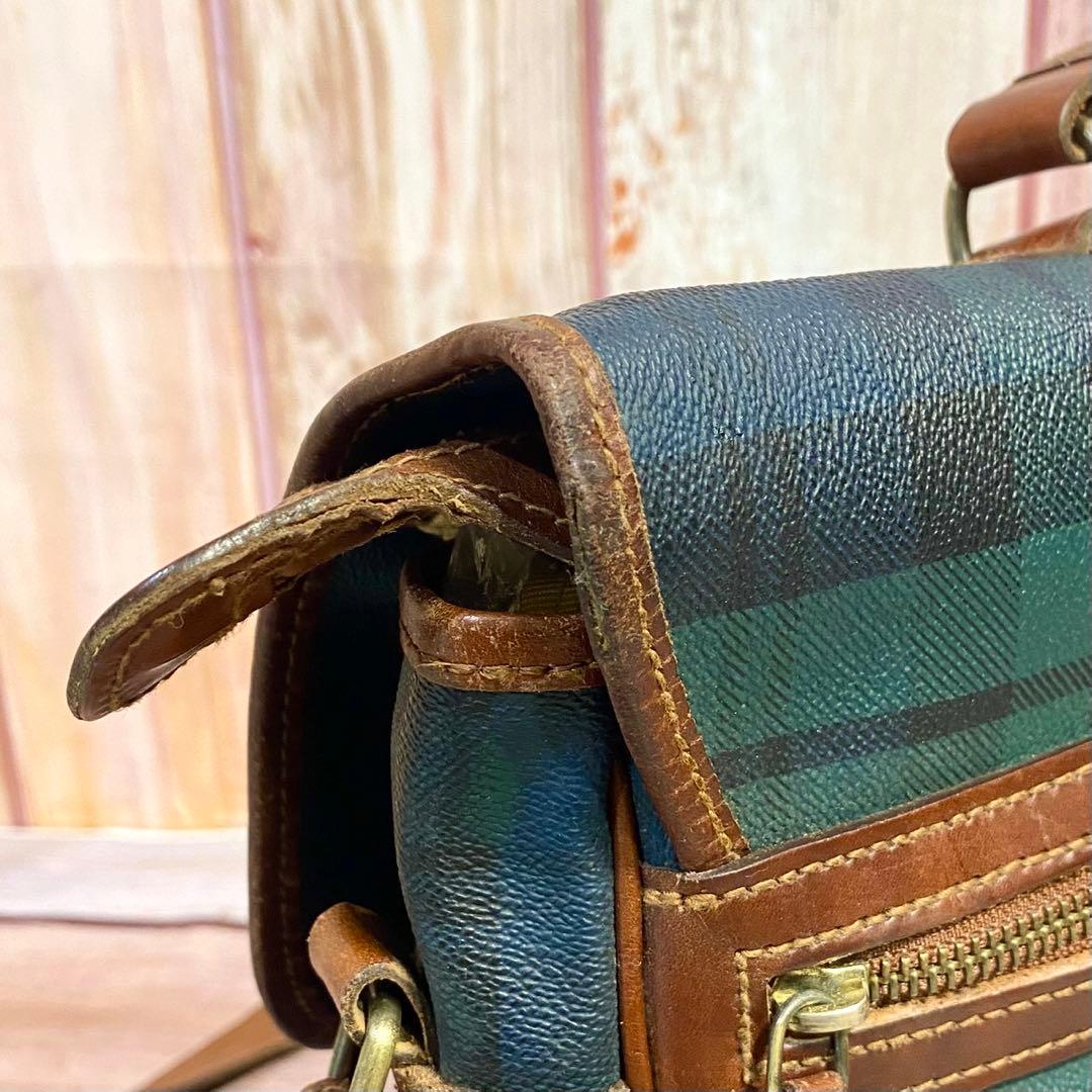 ポロラルフローレン　メッセンジャーバッグ　ショルダーバッグ　斜め掛け　チェック柄