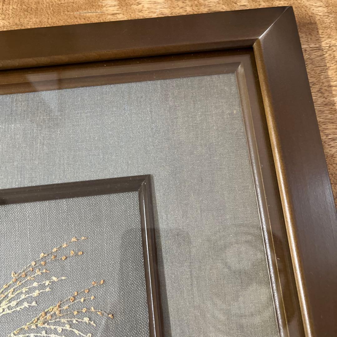 戸塚刺繍作品額　花籠