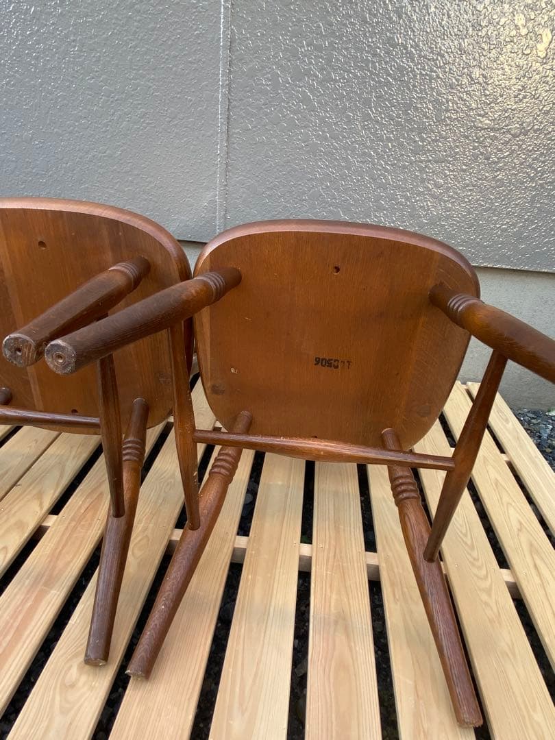 【3脚所持】②飛騨産業 ダイニングチェア ボウバック ヴィンテージ