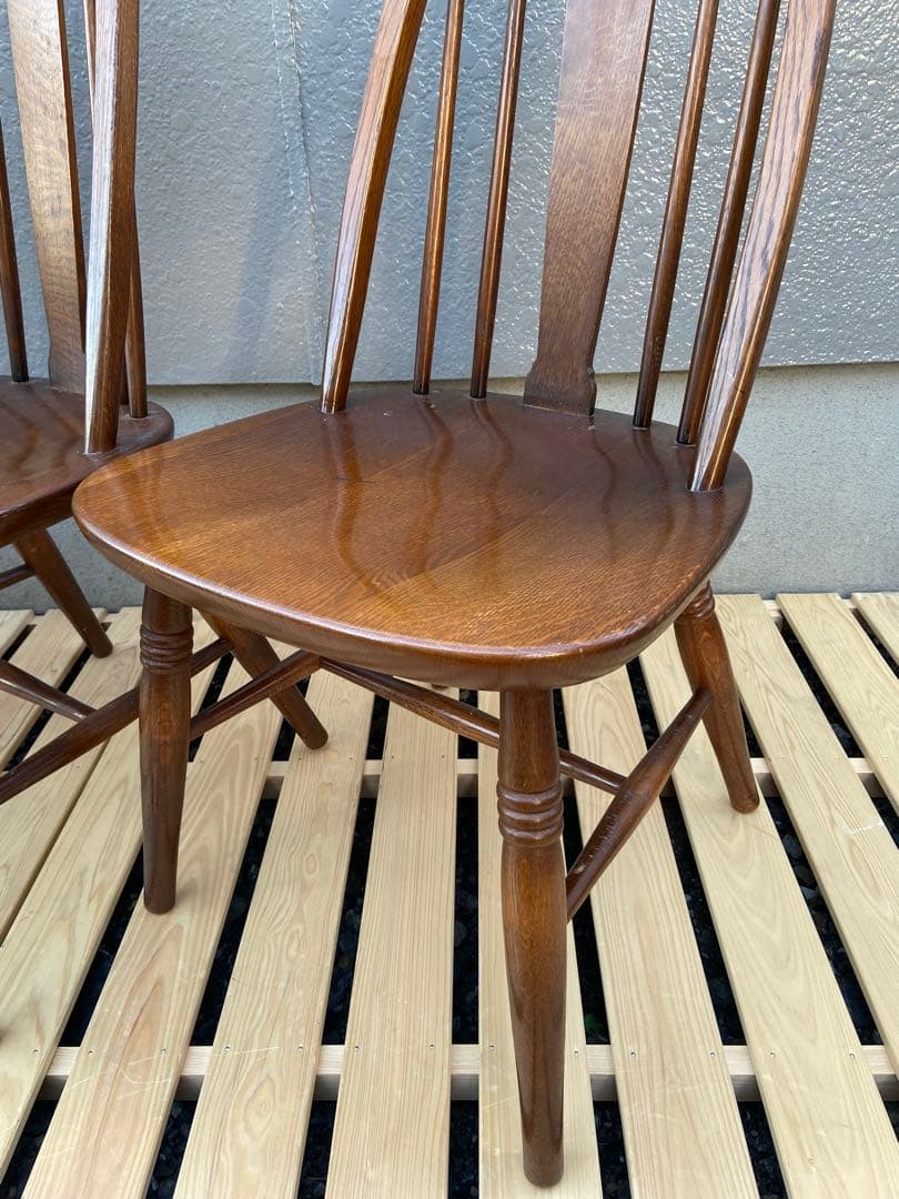 【3脚所持】②飛騨産業 ダイニングチェア ボウバック ヴィンテージ