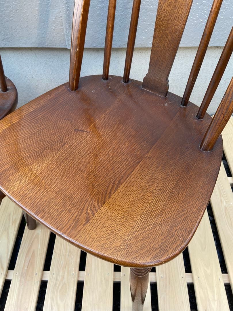 【3脚所持】②飛騨産業 ダイニングチェア ボウバック ヴィンテージ