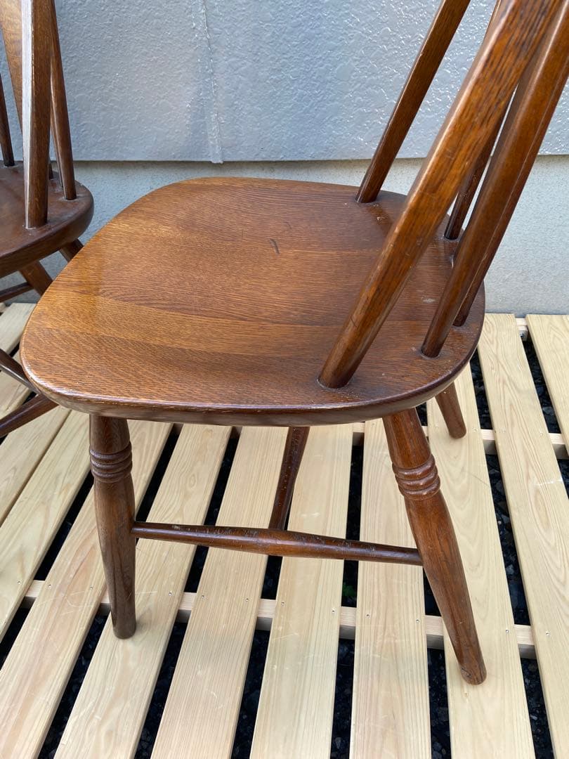 【3脚所持】②飛騨産業 ダイニングチェア ボウバック ヴィンテージ