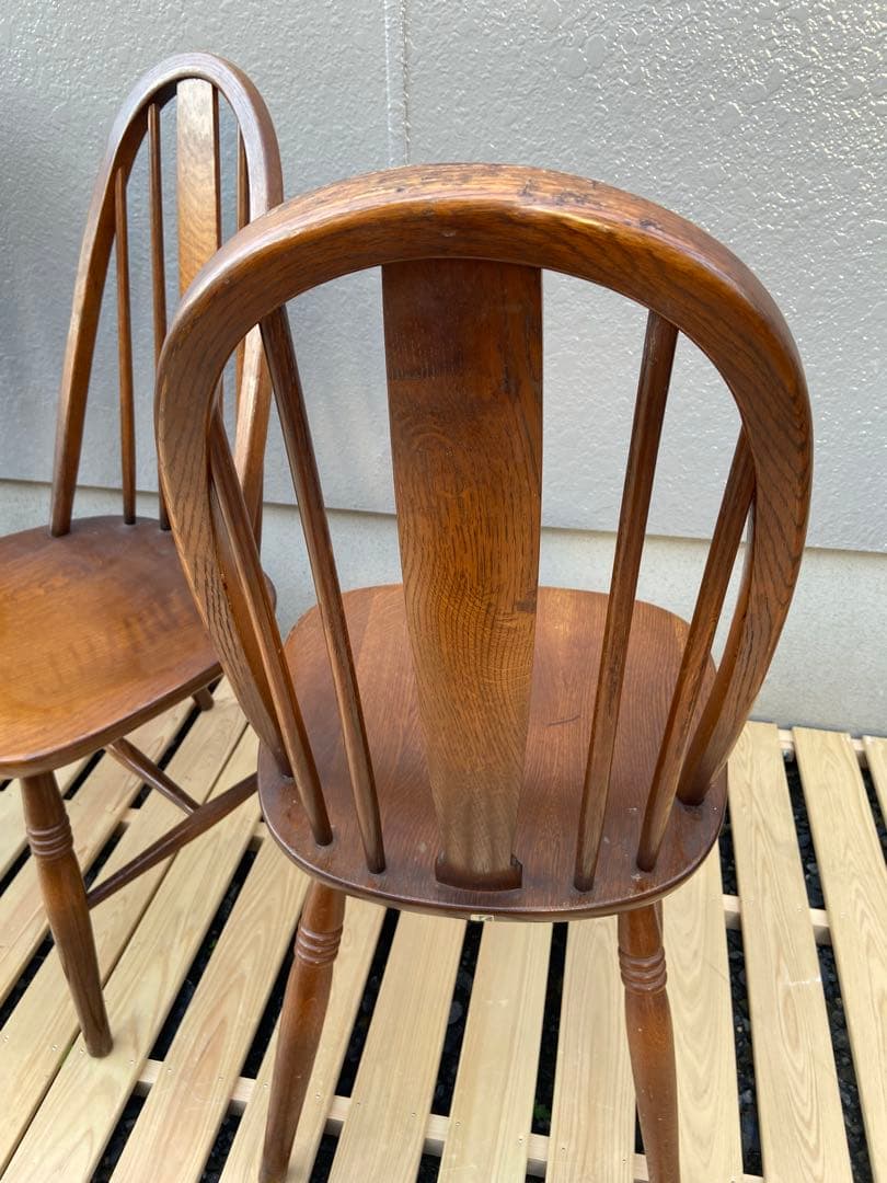 【3脚所持】②飛騨産業 ダイニングチェア ボウバック ヴィンテージ