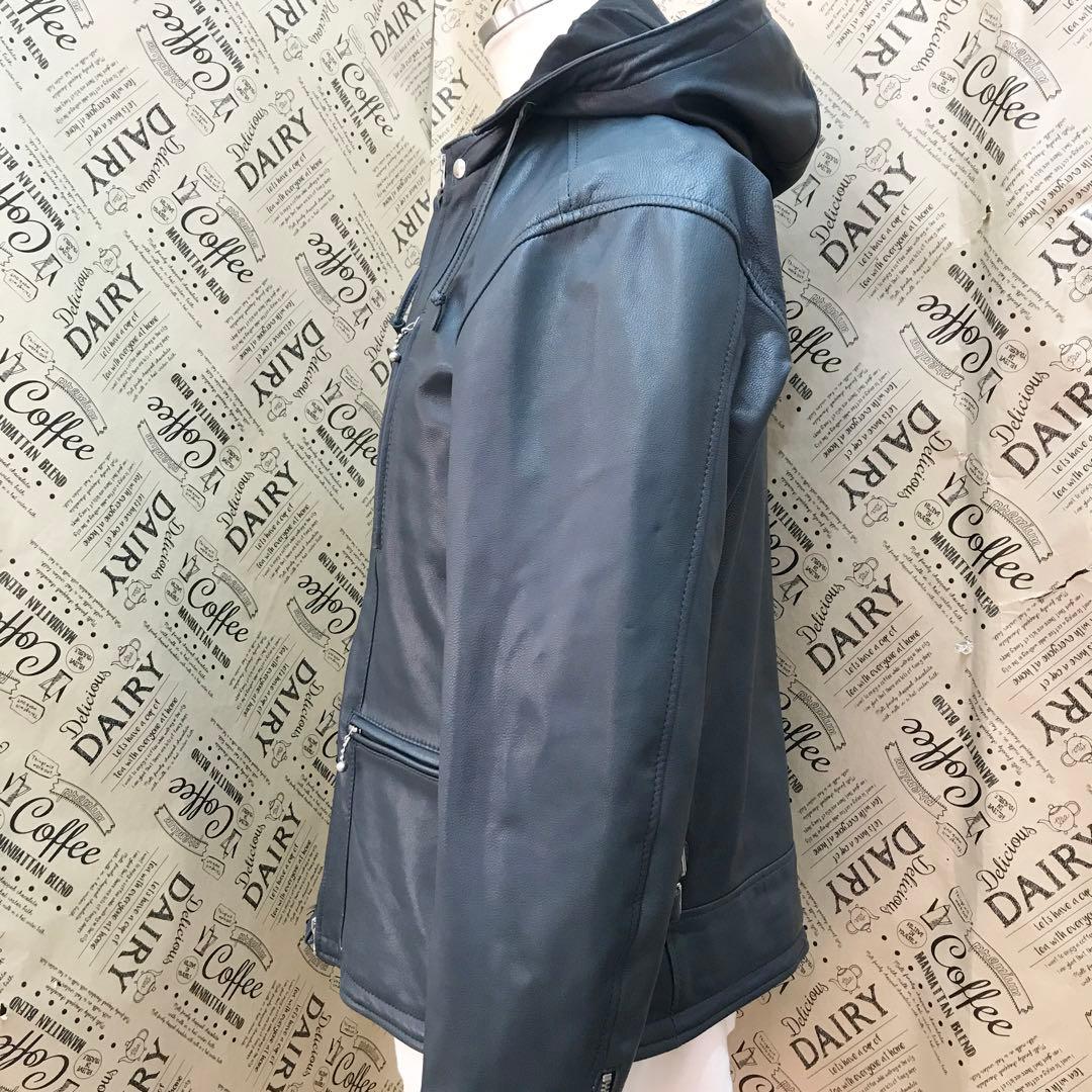 カドヤ レザージャケット 3L ライダース ブラック ロックキャップ S3254