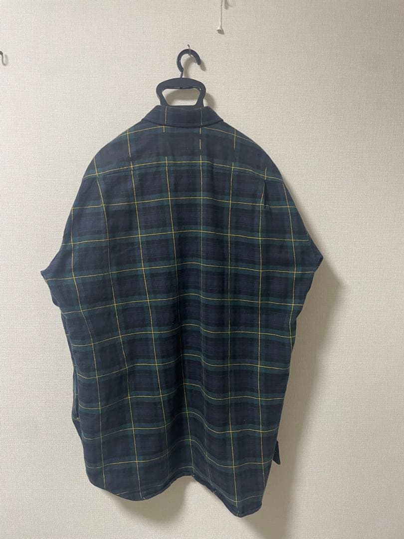 正規品　balenciaga オーバーサイズチェックシャツ　19ss バックロゴ