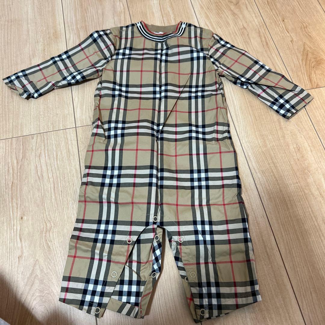 BURBERRY チェック柄ロンパース 12M