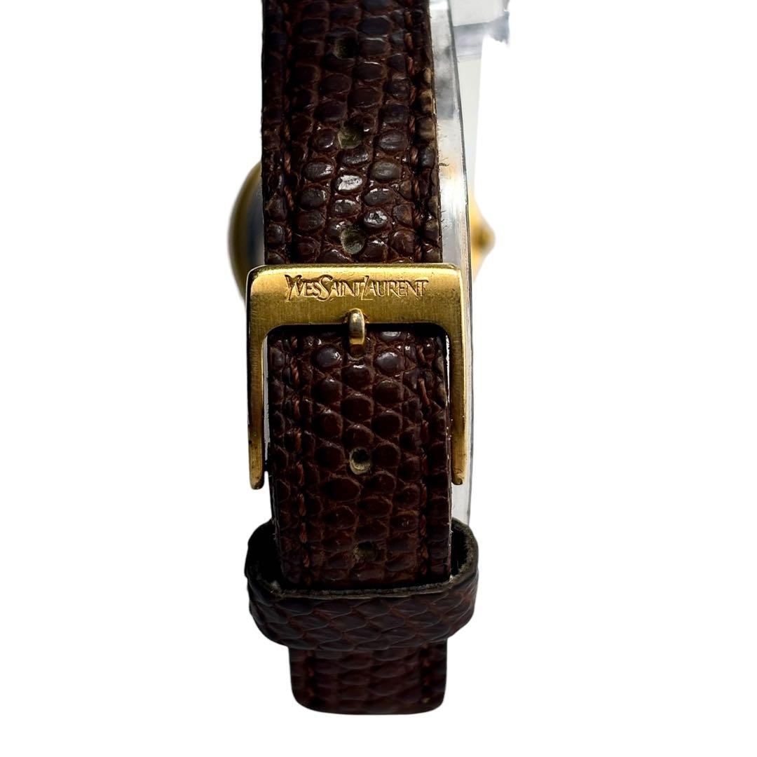 【稼働】 サンローラン 腕時計 2200-228481 レディース 白文字盤