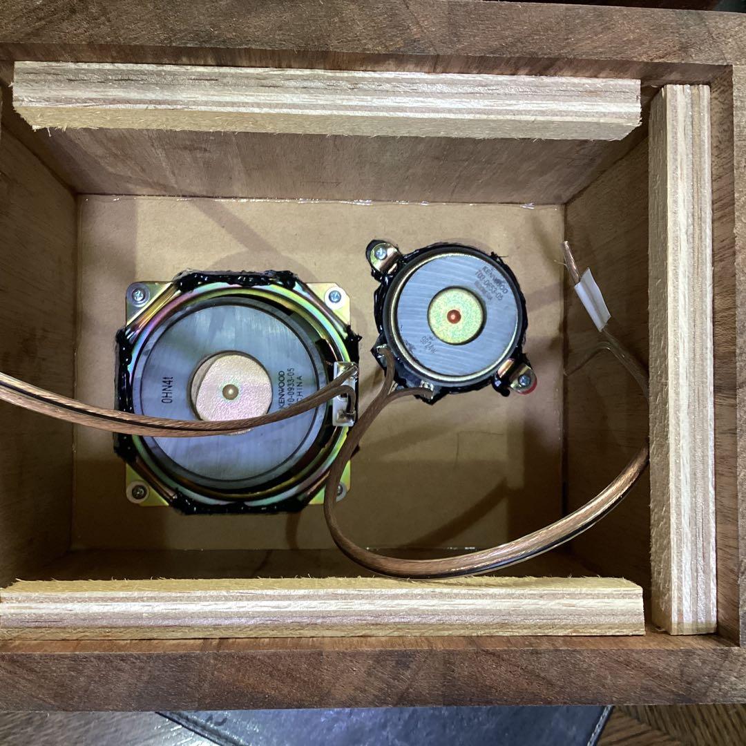 ビンテージ風自作スピーカー　10㎝2wayオイル仕上げで香しき世界