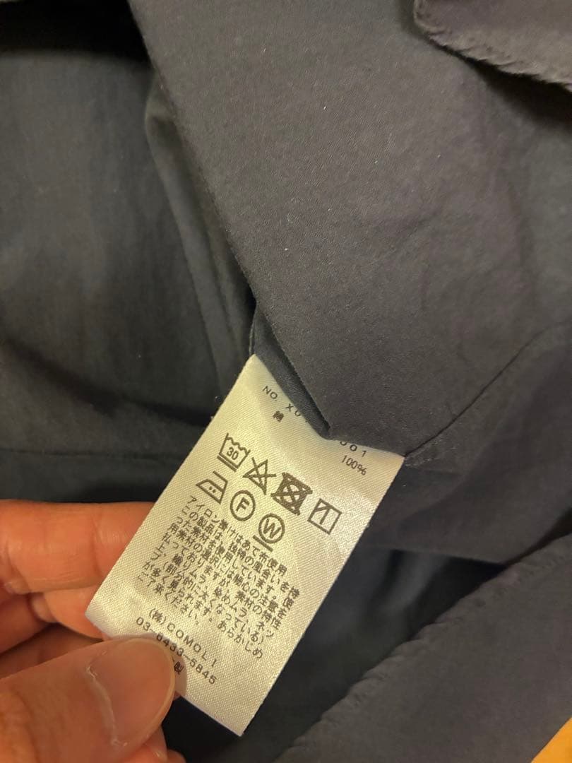 23ss comoliシャツnavy